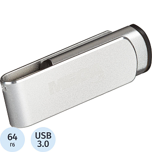 Флеш-память Promega Jet 64GB USB3.0 серебро, металл, под лого NTU388U3064GB