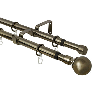 Карниз SKR телескоп. 160/320, 2-х рядный Классика, Золото антик