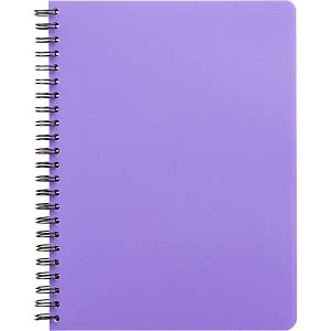 Бизнес-тетрадь А5,96л,кл,спир,пласт,тон.бл. Attache Bright colours Сиренев