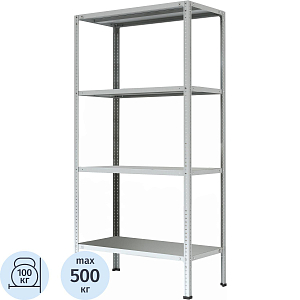 Стеллаж металлический 0MX_P_МС-1844 с 4-мя полками 1000х400х1800