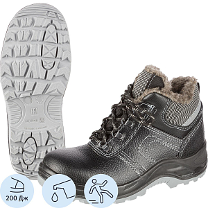 Ботинки Профи NEW ПУ/ТПУ с МП, шерст. мех (р.44) (мод. 71 МПШ)