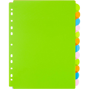 Разделитель листов A4+, 12 л.,полукруг, Attache Selection