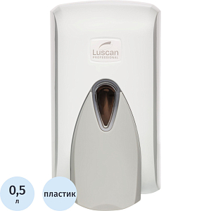 Дозатор для жидкого мыла Luscan Professional 500мл, бело-серый пластик