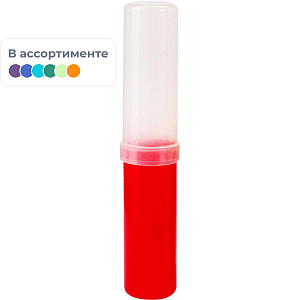 Пенал тубус АССОРТИ Стандарт+прозрачный+цветной непрозр.пласт.ПН-2850/ПТП-1