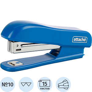 Степлер Attache Compact (№10) до 15 листов, пластик, синий