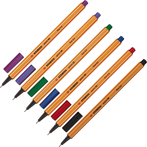 Набор линеров STABILO Point 88/6 0,4мм набор 6цв. Германия