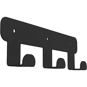 Вешалка настенная РЭ_H1031B, прямой гиб,3 крючка,черный (611040)