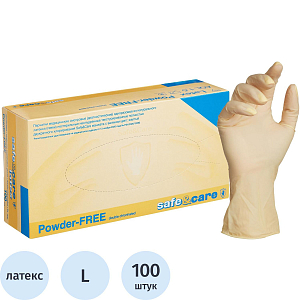 Перчатки мед. смотров. латекс н/c,н/о, текст,2хлор S&C  TL/DL202 (L) 50п/уп