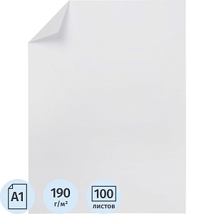 Ватман (бумага чертежная)  ф.600х840мм,пл.190 г, пачка 100л, Сыкт