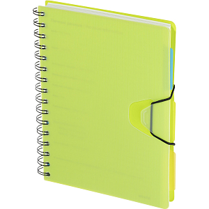 Ежедневник недатированный Bright Colours на спирали,  А5, 272 стр., ЛАЙМ
