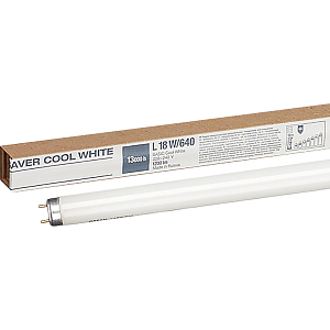 Лампа люминесцентная Osram люминесц. L 18W/640 G13 4000К хол.бел. 25шт/уп