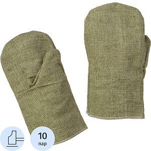 Рукавицы брезентовые с наладонником брезентовым (пл.550 гр/м2) 10 пар/уп