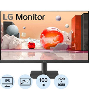 Монитор LG (25MS500-B)24,5/FHD/IPS/100Hz/250cd/5ms/HDMI