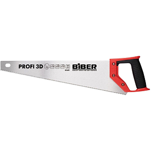 Ножовка по дереву БИБЕР 85681 ПРОФИ 3D заточка средний зуб, 400мм