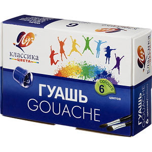 Гуашь 6цв.,Луч Классика,банка 20 мл