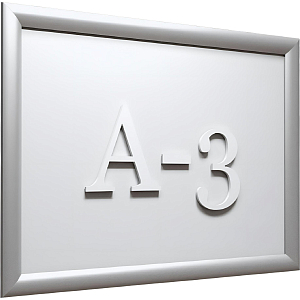 Рамка А3 Attache, алюм.клик-профиль 25 мм, настенная