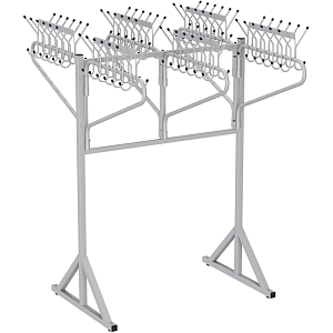 Вешалка AM_0MX гардеробная повор.крон6 /72 кр+для номерков метал 9006 муар