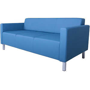 Диван EF_Евро 3-х местн. к/з синий матовый Euroline 903