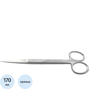 Ножницы остроконечные прямые, 170 мм, J-22-022