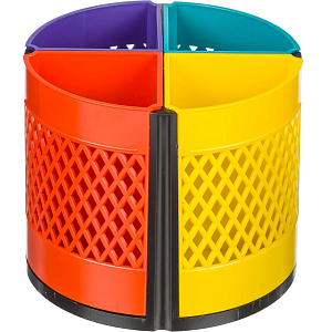 Подставка-органайзер д/канц.мелочей Attache Квартет радуга 8отд вращающаяс