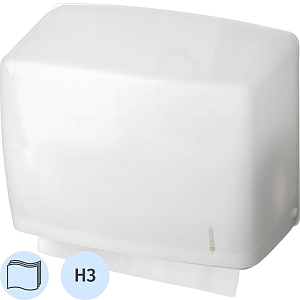 Диспенсер для полотенец лист V-слож белый прозр R1318TW