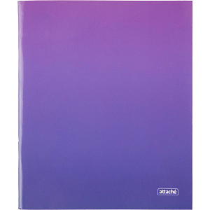 Тетрадь общая А5 48л Attache Градиент Фиолет клетка, 65г, скрепка, УФ-лак