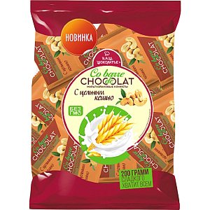 Конфеты шоколадные Co barre de Chocolat мультиз.с бел.конд.гл,цел.кеш.,200г