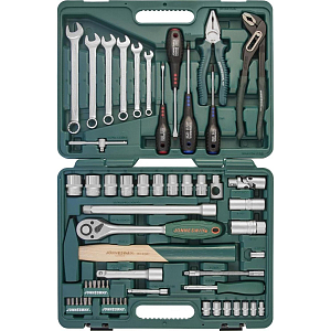 Набор инструмента 1/4, 1/2DR, 60 предметов Jonnesway S04H52460S