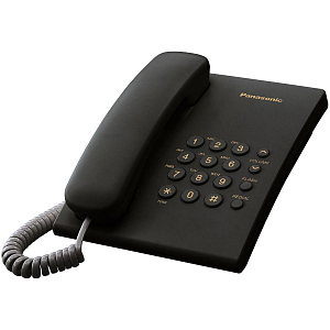 Телефон проводной Panasonic KX-TS2350RUB черный