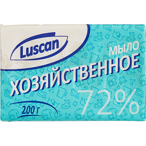 Мыло хозяйственное 72% Luscan в обертке 200г