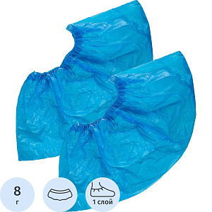 Бахилы н/с, п/э текстур. 4г цельная резинка RLN-2501 6024 50пар/уп