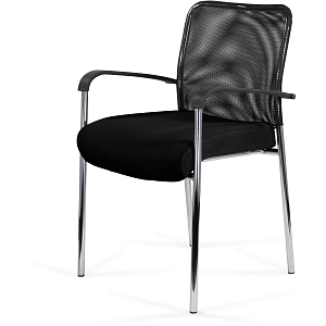 Стул БМФ Easy Chair Афродита Люкс каркас хром сетка/ткань черный