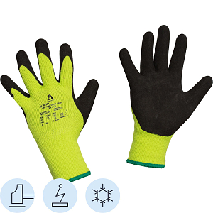 Перчатки трикотаж ут. с лат. JetaSafety JLW-501 Viking Frost зел-черн р.XL