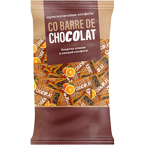 Конфеты Co barre de Chocolat  мультизлаковые с апельсином, 900г
