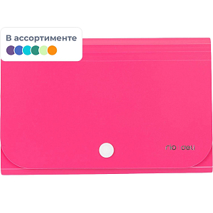 Папка органайзер Vivid на кнопке горизонтА6 12отдел РР 0,6мм  ассортимE5561