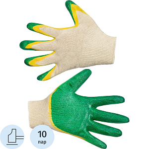 Перчатки трикотаж с дв латекс заливкой арт.ct25l2/16-422 13кл 10пар/уп