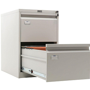 Картотека ПРАКТИК AFC 02 шкаф 2 секцион. А4/FC, ц.замок, 470х630х710