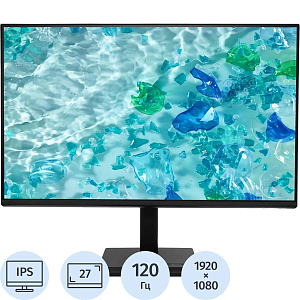 Монитор Acer Vero (UM.HV7CD.G01)27/FHD/IPS/120Hz/250cd/1ms/HDMI/VGA