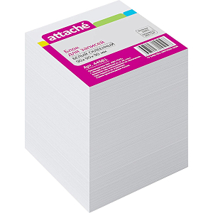 Блок для записей   ATTACHE на склейке 9х9х9 белый блок 80 г/92