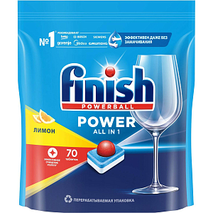 Таблетки для ПММ Finish Power лимон 70шт/уп