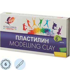 Пластилин классический Луч Классика 6цв 120гр со стеком