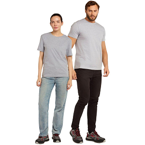 Футболка (160 г.) с кор.рукавом серый меланж (XL)