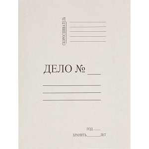 Скоросшиватель картон. ДЕЛО 190-210г/м2 немел, 100 шт/уп