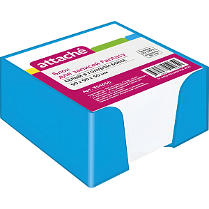 Блок для записей в подставке ATTACHE Fantasy 9х9х5 гол белый блок 80 г/92