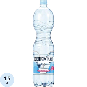 Вода питьевая природная Сенежская 1,5 л газированная ПЭТ (U)