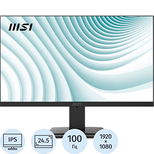 Монитор MSI 24,5 PRO MP253 Black, IPS, 1920x1080, 100Hz, VGA, HDMI, DP