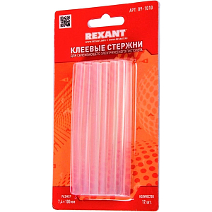 Стержни клеевые REXANT d7.4х100мм прозрачные, 12шт. (09-1010)
