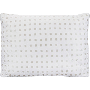 Подушка Luscan 50х70, стеганная, (иск. лебяжий пух/тик ПЭ), белые шашечки