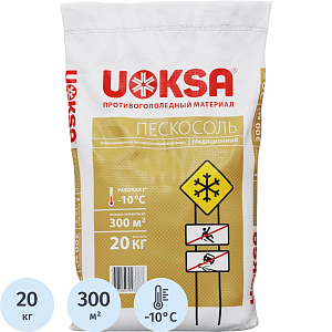 Реагент противогололёдный UOKSA Пескосоль 30% 20 кг мешок_ РТК _СПБ