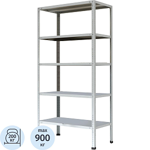 Стеллаж металлический 0MX_P_МС-245/900 усил. с 5-ю полками 1000х400х2000
